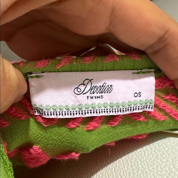 Devotion TWINS Arsida Embroidered Pink and Green Maxi Dress - Picture 7 of 8